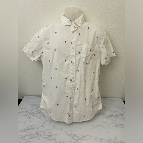 Aeropostale Other - Aeropostale Button Down Men's Shirt L White Short Sleeve Casual  100% Cotton​​